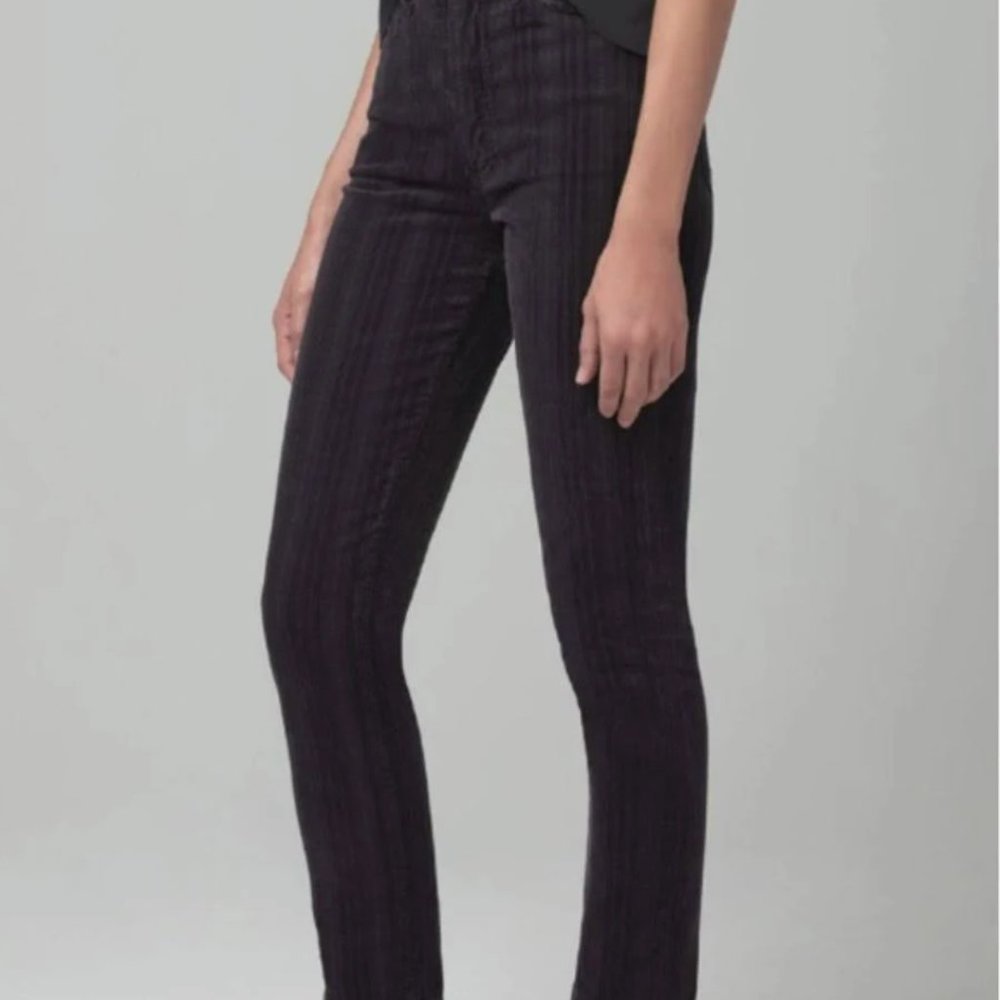 Citizens of Humanity Black Corduroy Olivia High Rise Ankle Size 26 🖤 - Picture 4 of 11